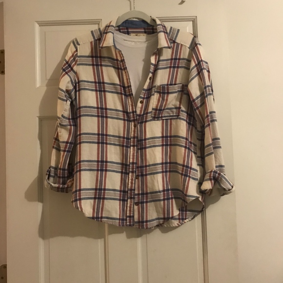 Flannel Button-up Plaid Long Sleeve Shirt - Picture 7 of 8